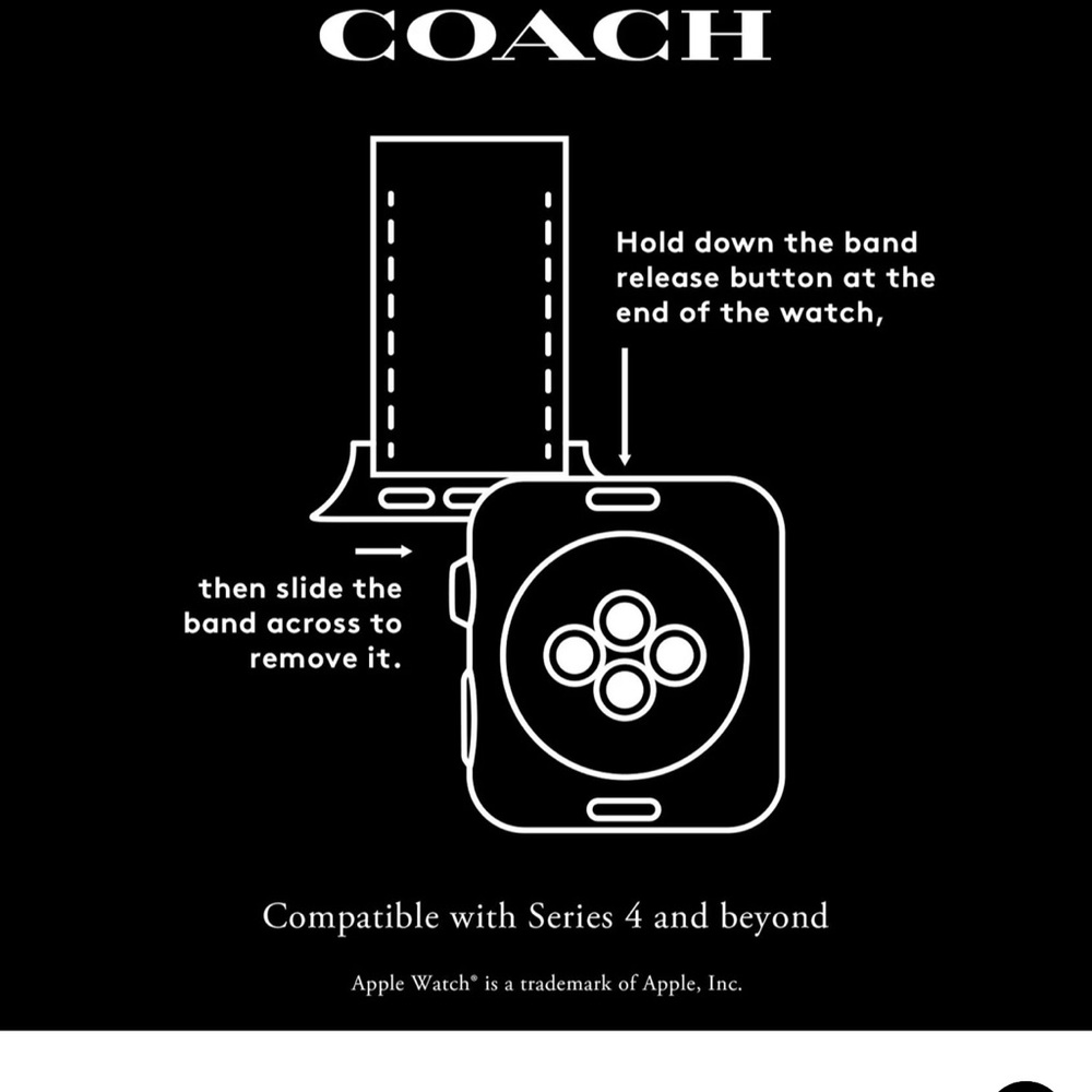 Coach Apple Watch Band in Hyacinth - Picture 5 of 5